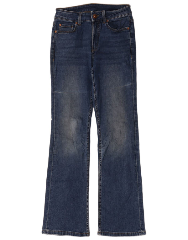 Marks & Spencer Damen Schlagjeans UK 8 Smal W28 L29 Blaue Baumwolle