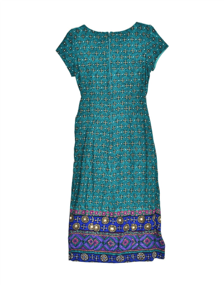 VINTAGE Womens Front Tie Basic Dress US 6 Medium Green Floral | Vintage Vintage | Thrift | Second-Hand Vintage | Used Clothing | Messina Hembry 