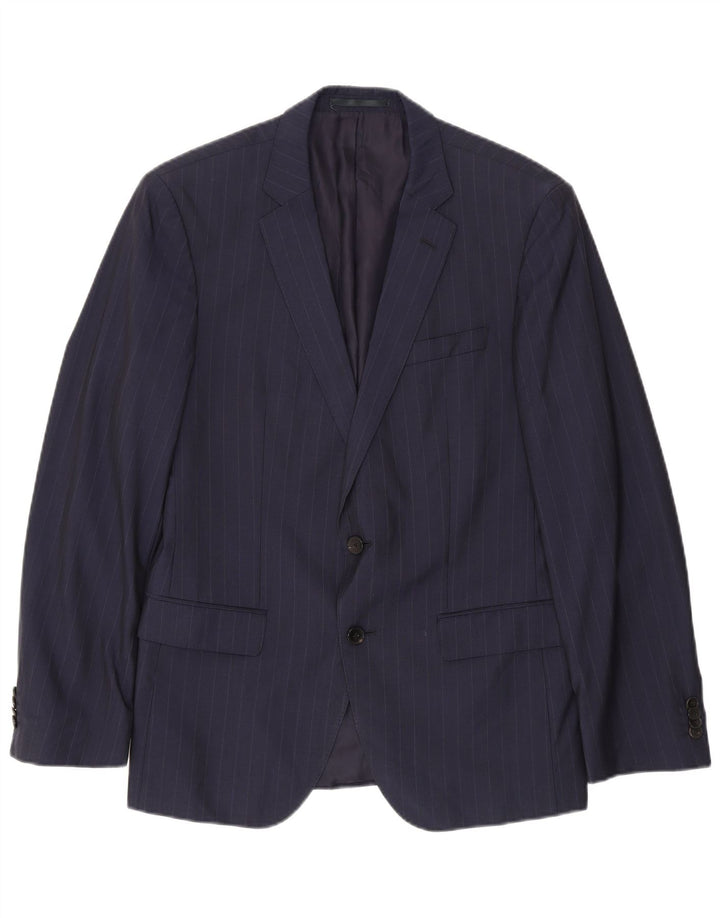 Hugo Boss Herren-Blazer mit 2 Knöpfen, EU 50, groß, marineblau, Nadelstreifen