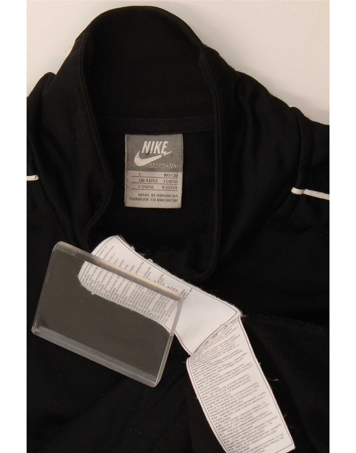 Nike Herren-Trainingsanzugoberteil, UK-Größe 41/43, großes schwarzes Polyester