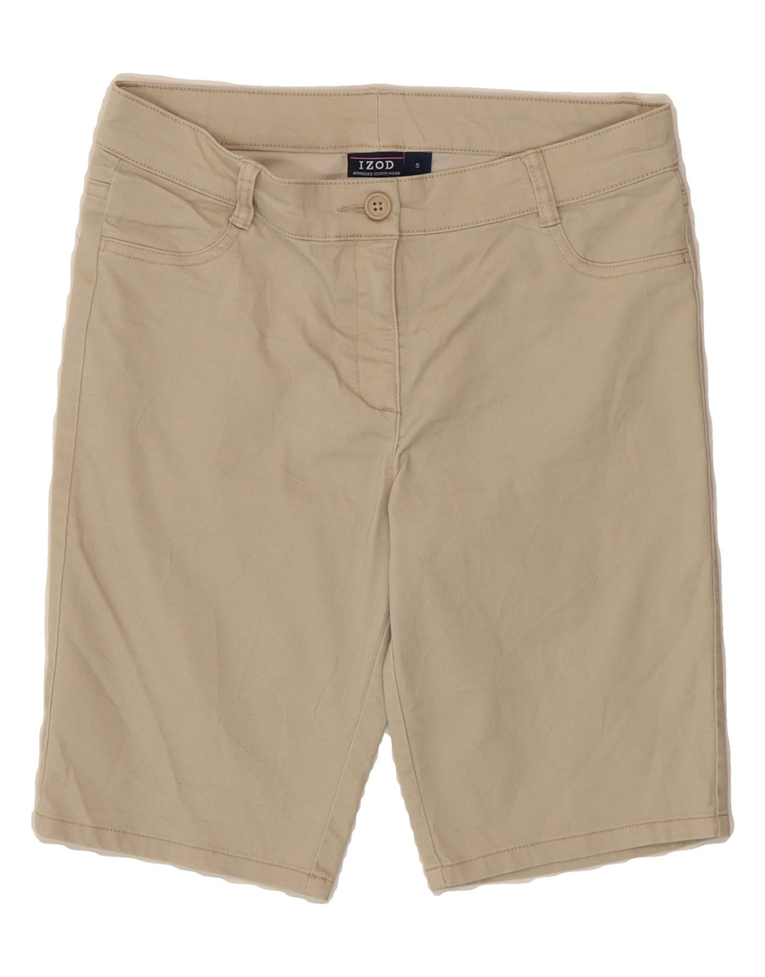 IZOD Womens Casual Shorts US 5 Small W28 Beige Cotton Vintage Izod and Second-Hand Izod from Messina Hembry 