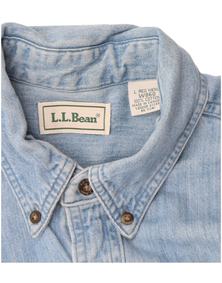 L.L.Bean Herren-Jeanshemd, groß, aus blauer Baumwolle