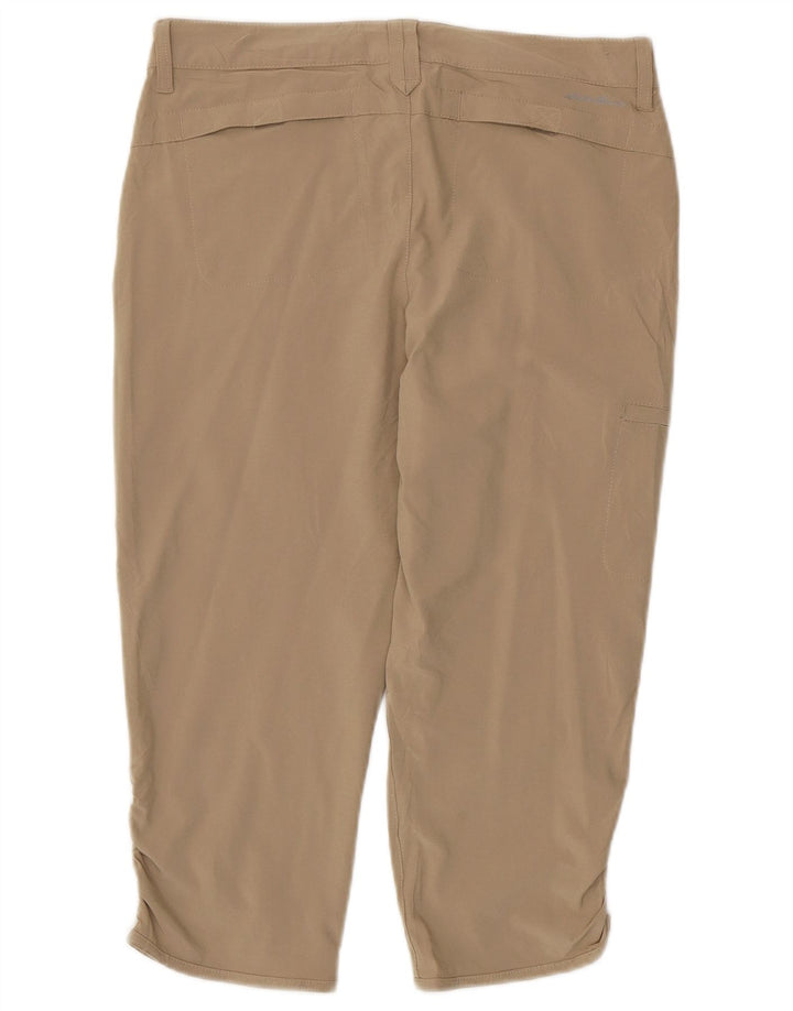 EDDIE BAUER Damen Straight Cargo Capri-Hose US 6 Medium W30 L21 Beige