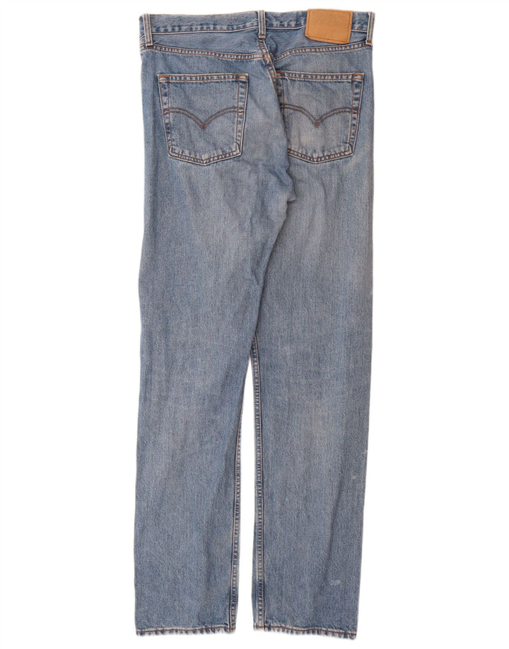 Levi's Herren 505 Straight Jeans W34 L34 Blaue Baumwolle