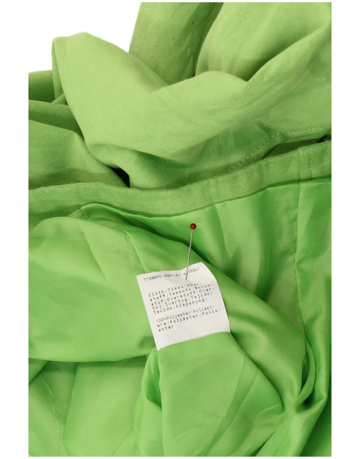 Vintage Damen Blazer Jacke UK 12 Mittelgrünes Polyester