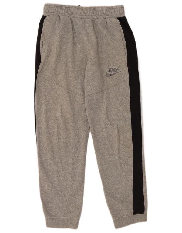 Nike Jungen-Trainingshose, Jogginghose, 13–14 Jahre, XL, graue Farbblock-Baumwolle