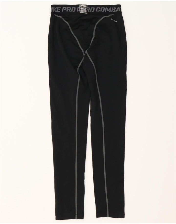 NIKE Boys Dri Fit Graphic Leggings 12-13 Years Large Black Polyester Vintage Nike and Second-Hand Nike from Messina Hembry 