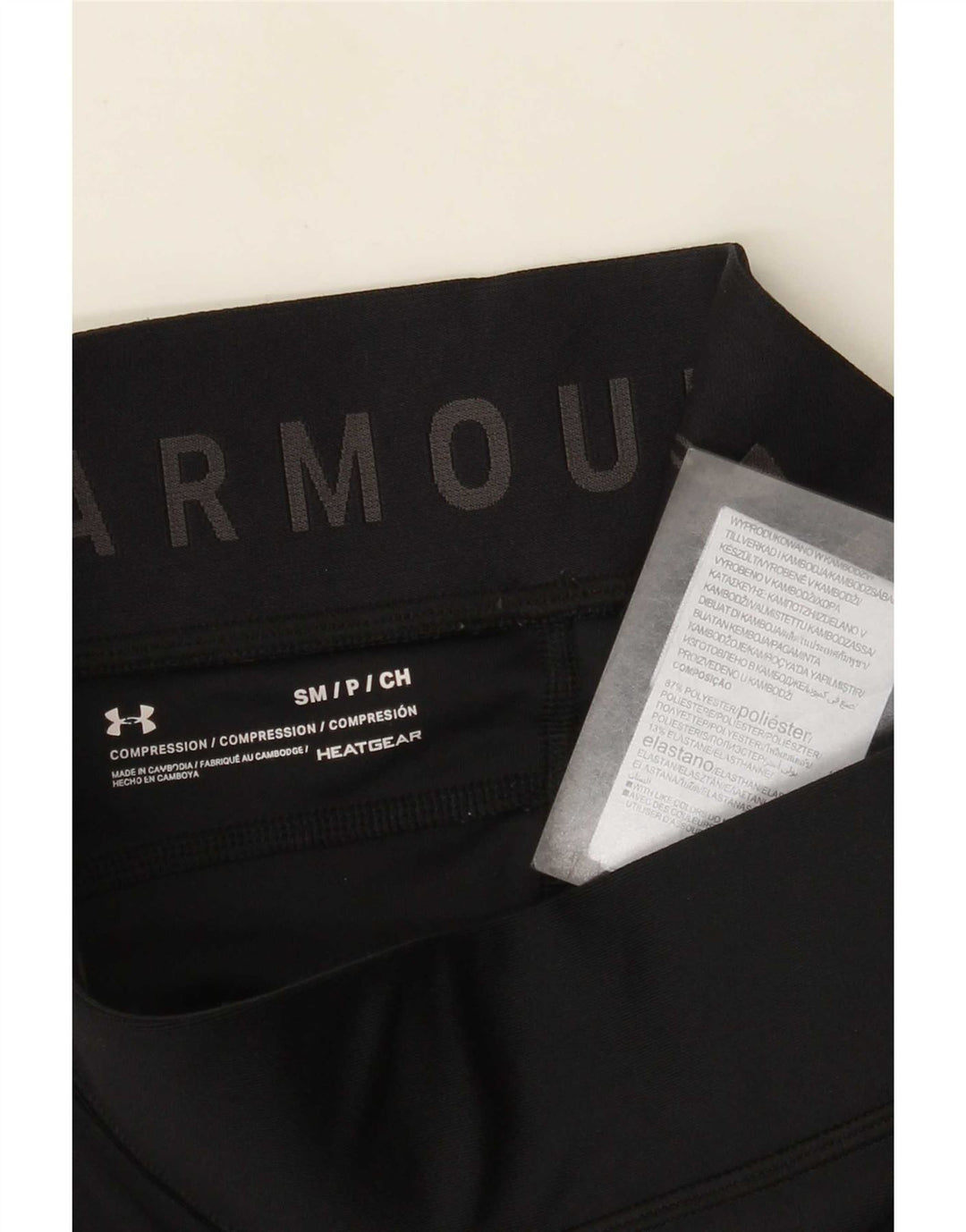 Under Armour Damen Heat Gear Capri Leggings UK 8 Small Schwarz Polyester