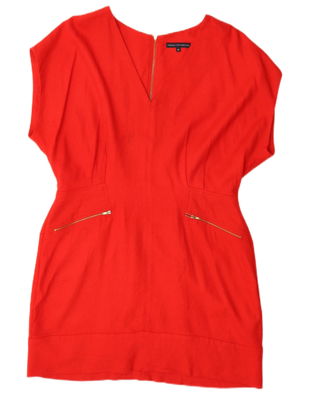 French Connection Damen-Etuikleid, UK-Größe 46, Größe L, Rot, Polyester