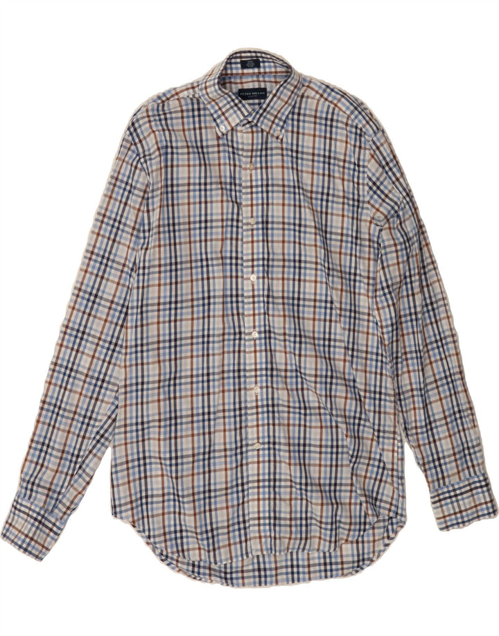 PETER MILLAR Mens Shirt Large Multicoloured Check Cotton Vintage Peter Millar and Second-Hand Peter Millar from Messina Hembry 