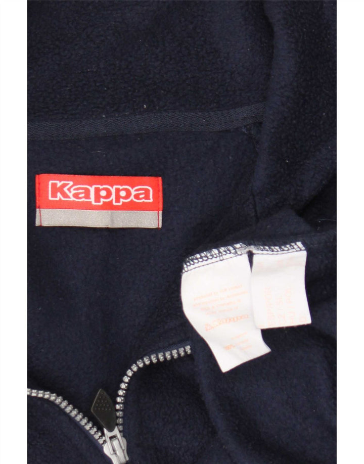 Kappa Herren-Fleecepullover mit Reißverschluss, Größe S, Marineblau, Polyester