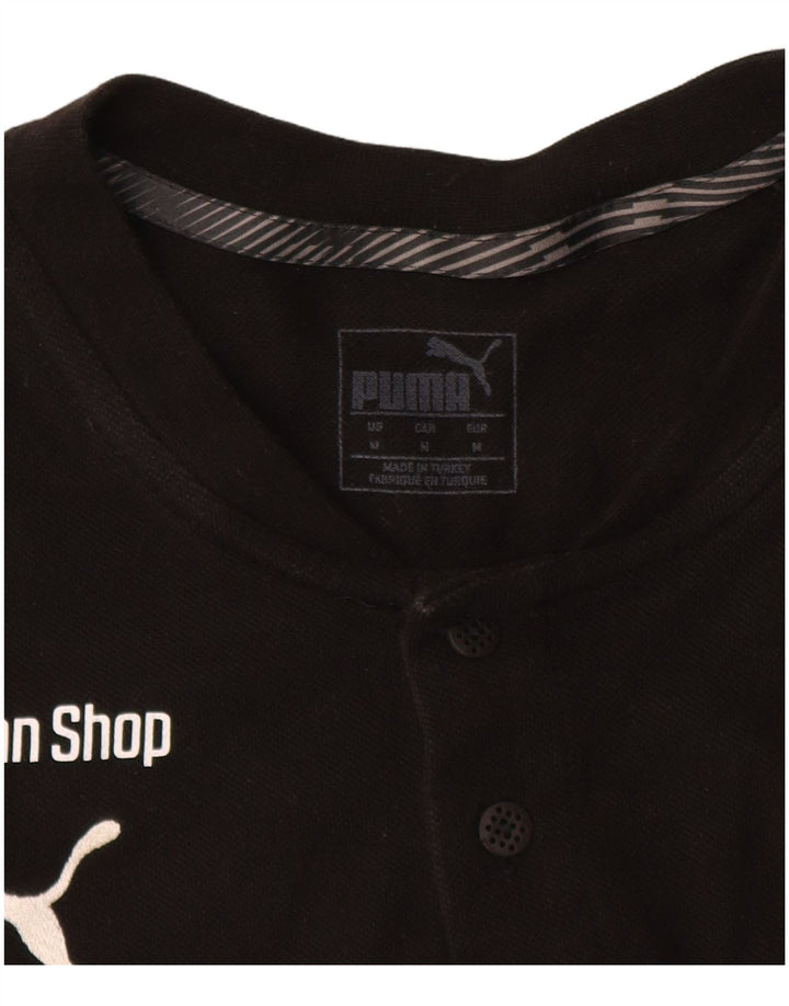 PUMA Herren Grafik T-Shirt Top Medium Schwarz Baumwolle