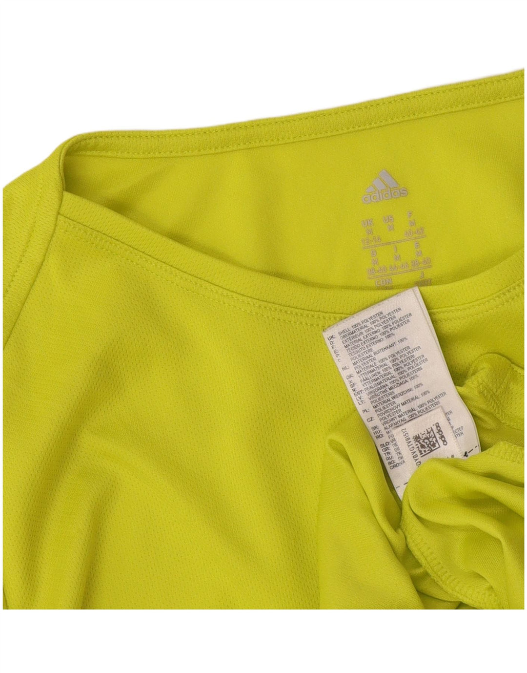 Adidas Damen T-Shirt Top UK 12/14 Mittelgrünes Polyester