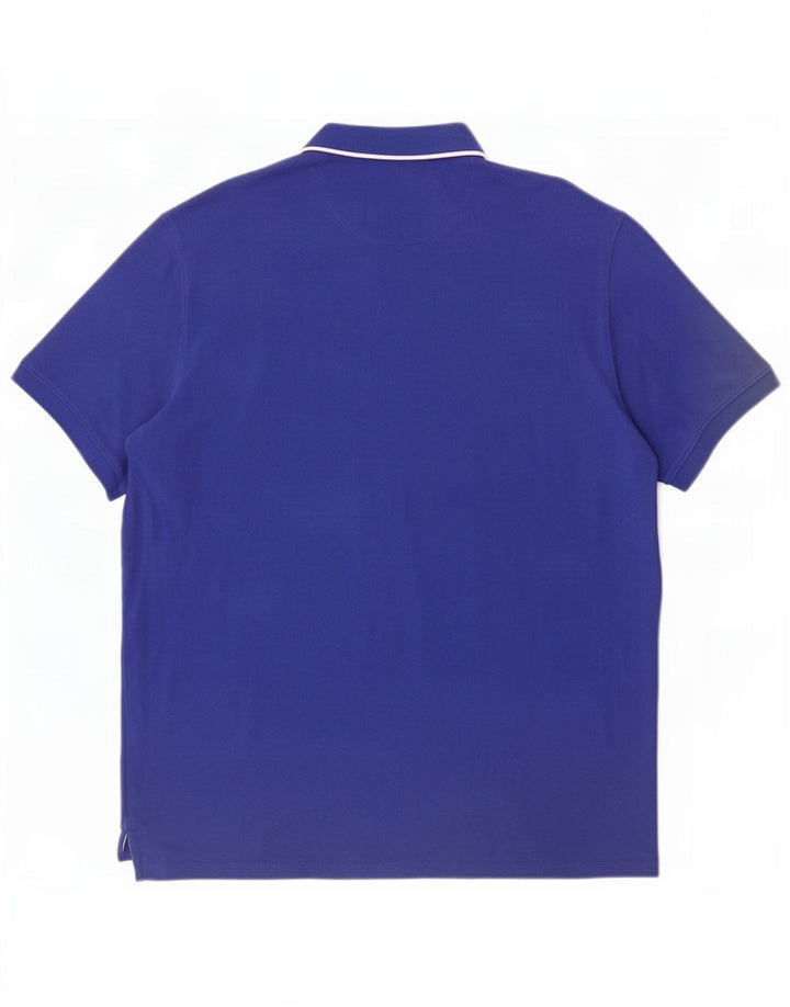 Massimo Dutti Herren Poloshirt 2XL Blau Baumwolle