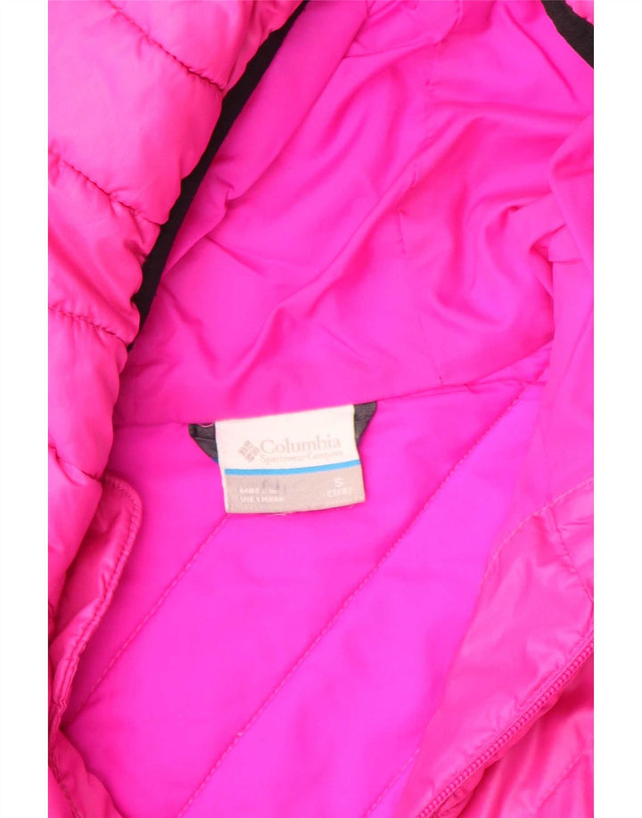 Columbia Mädchen-Kapuzenjacke, gepolstert, 7–8 Jahre, Größe S, rosa, Polyester