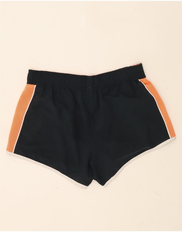 Adidas Damen Sportshorts UK 12/14 Medium Marineblau Colourblock Polyester