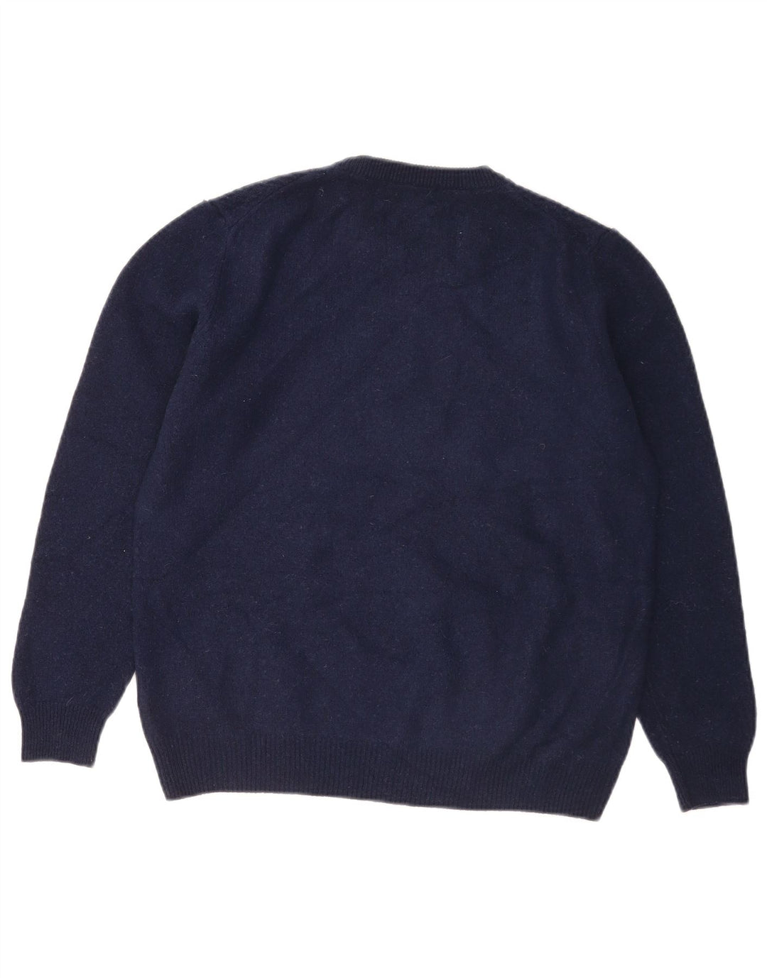 Marks & Spencer Herren Blauer Harbour-Pullover mit Rundhalsausschnitt, Mittelmarineblau