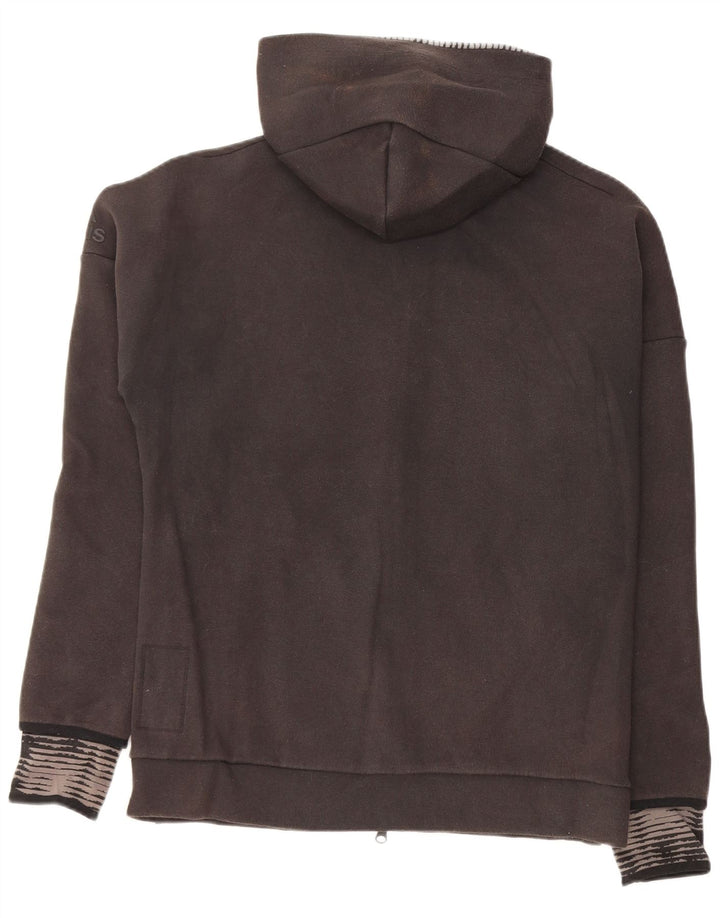 ADIDAS Herren-Kapuzenpullover mit Reißverschluss, mittelschwarz, Baumwolle