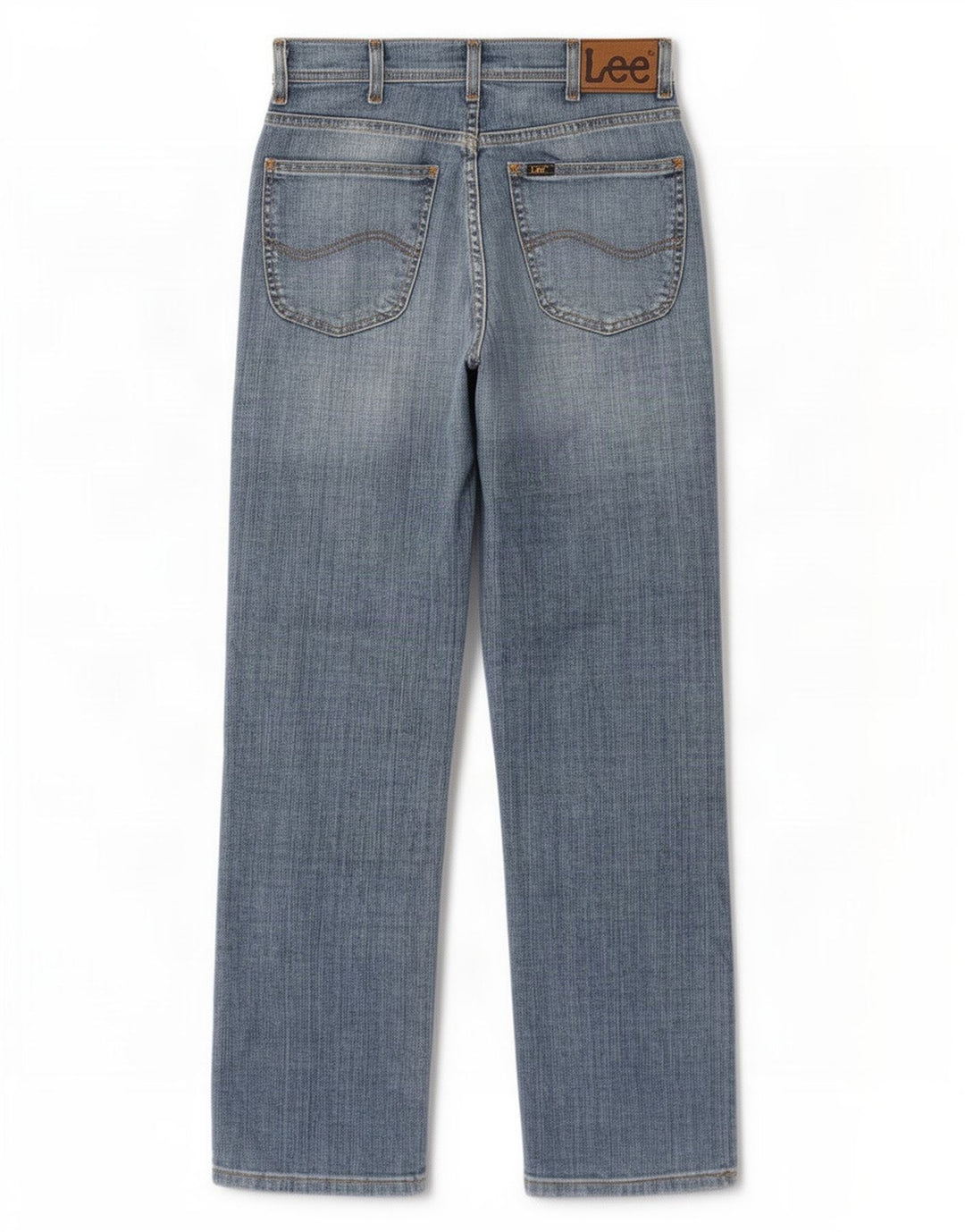 Lee Herren Brooklyn Straight Jeans W30 L32 Blaue Baumwolle