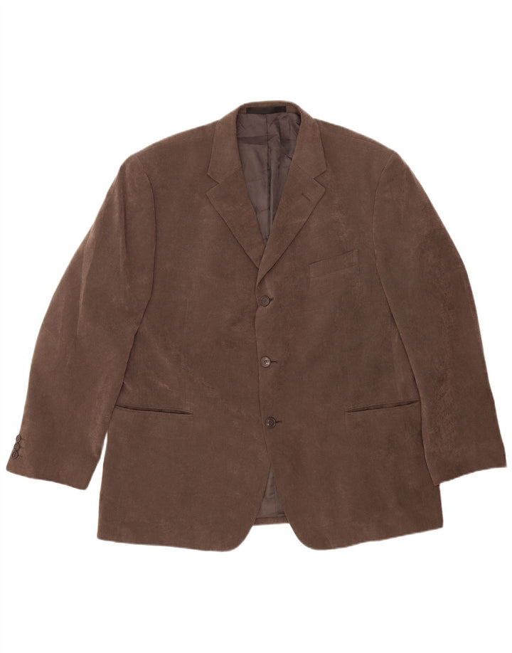 Marks & Spencer Herren-Blazer mit 3 Knöpfen, UK 46, XL, Grau, Polyester