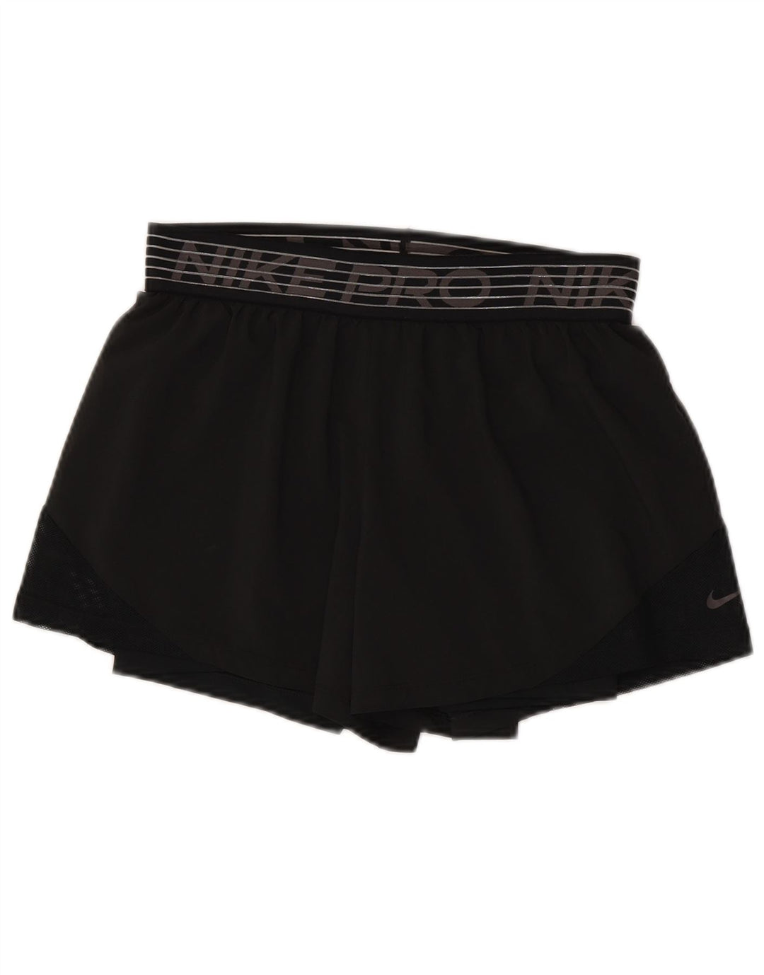 Nike Damen Graphic Sport Shorts UK 14 Medium Schwarz