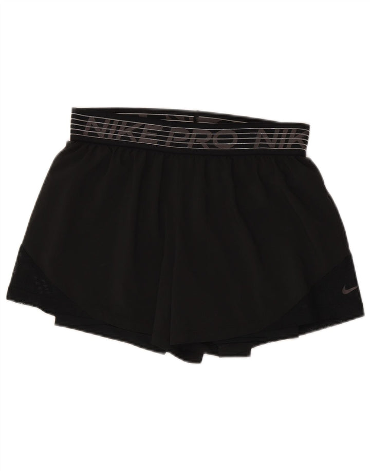 Nike Damen Graphic Sport Shorts UK 14 Medium Schwarz