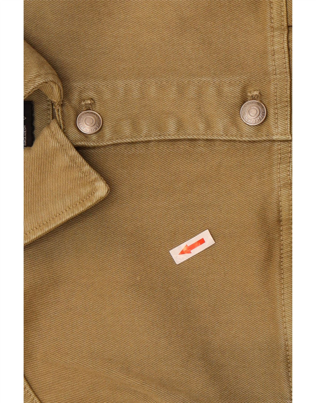 Zara Herren Jeansjacke UK 38 Medium Khaki