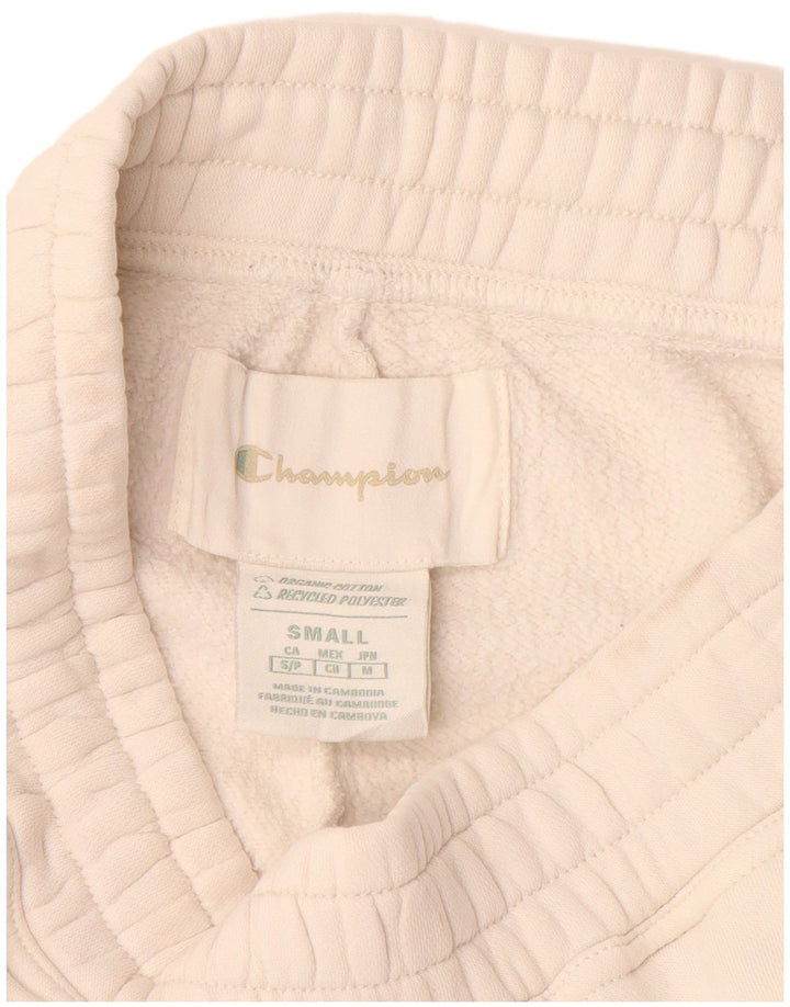 CHAMPION Mens Tracksuit Trousers Joggers Small Off White Cotton