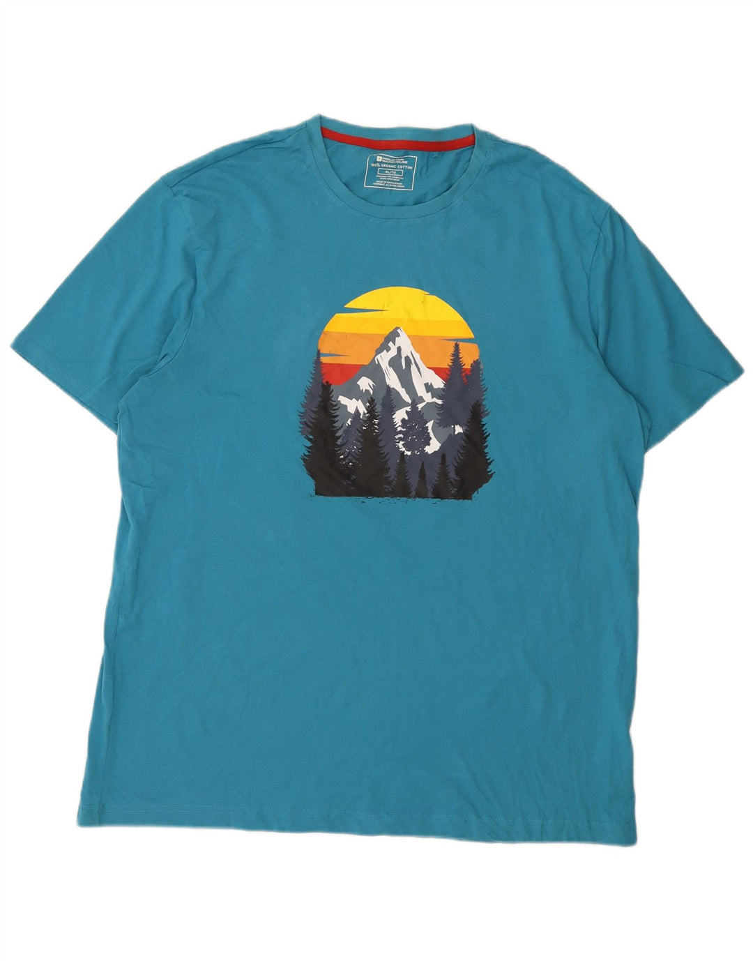 Mountain Warehouse Herren-T-Shirt mit Grafik, XL, Blau, Baumwolle