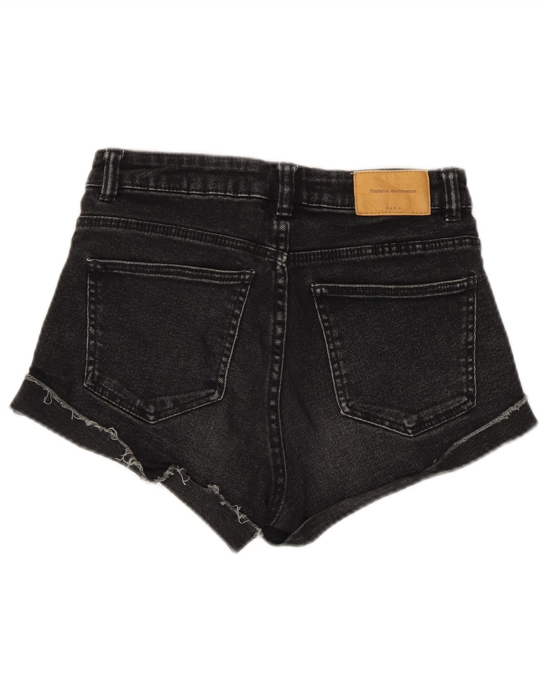 Zara Damen Jeansshorts EU 34 2XS W24 Schwarz