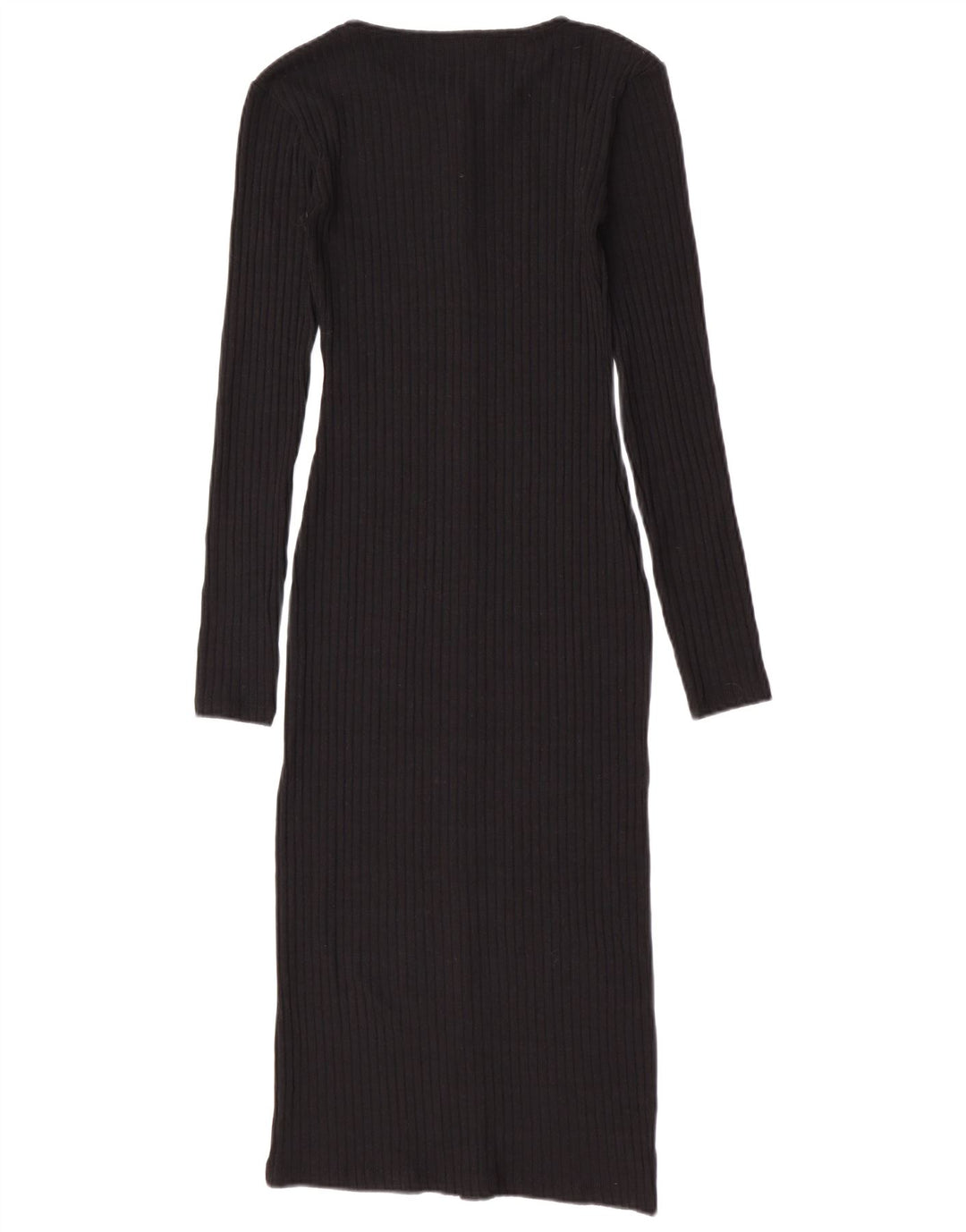 Zara Damen Longline-Cardigan-Pullover UK 8 Small Schwarz Polyester