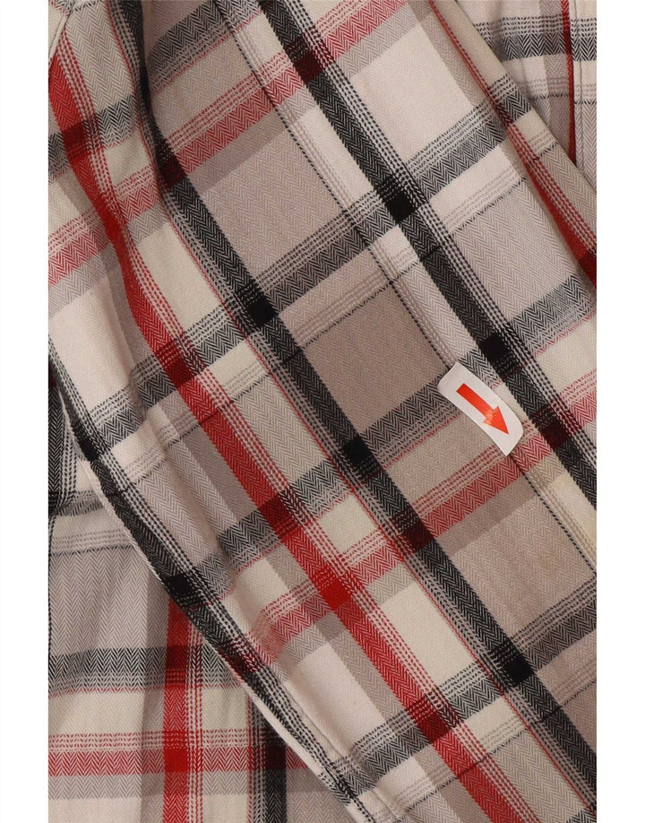 Levi's Herren-Flanellhemd aus mittelgrau karierter Baumwolle