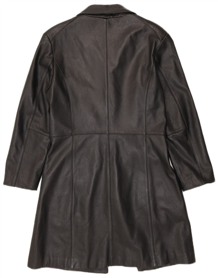 TCM Damen Ledermantel UK 16 Großes schwarzes Lammleder