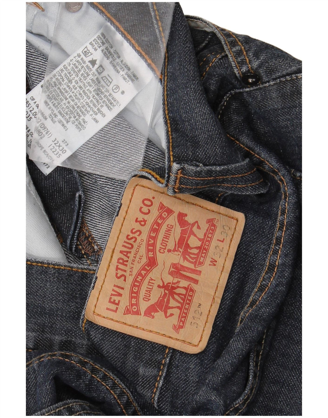 Levi's Damen 512 Bootcut Jeans W32 L30 Marineblaue Baumwolle