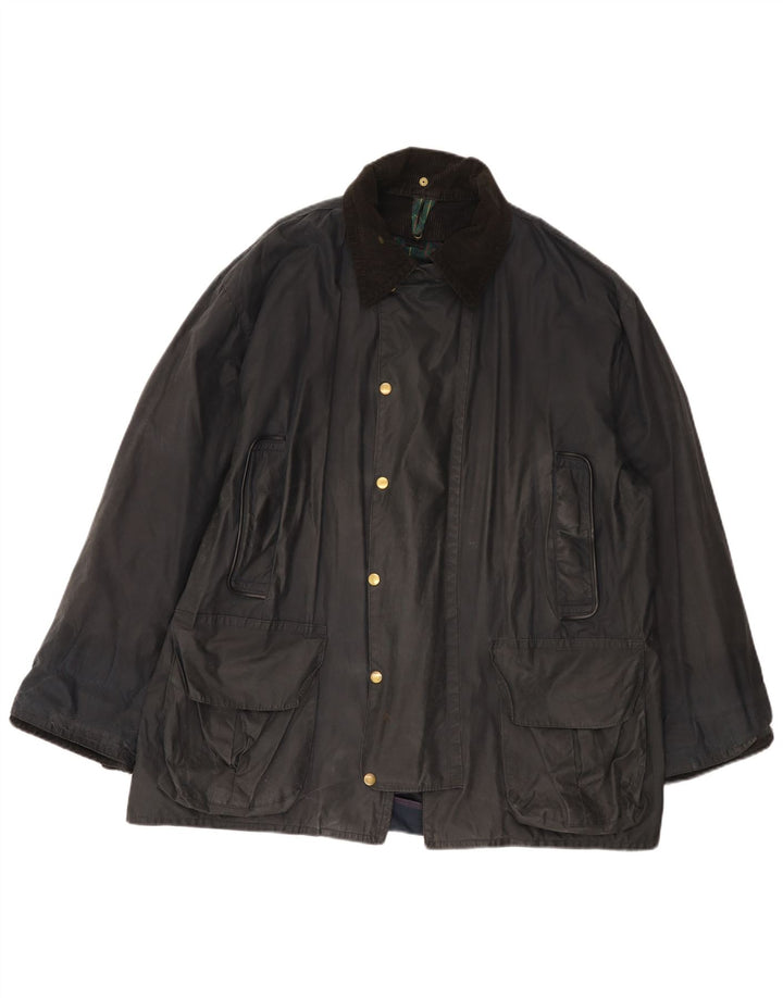 Fermoy Herrenjacke aus gewachster Baumwolle, UK 42 XL, Marineblau