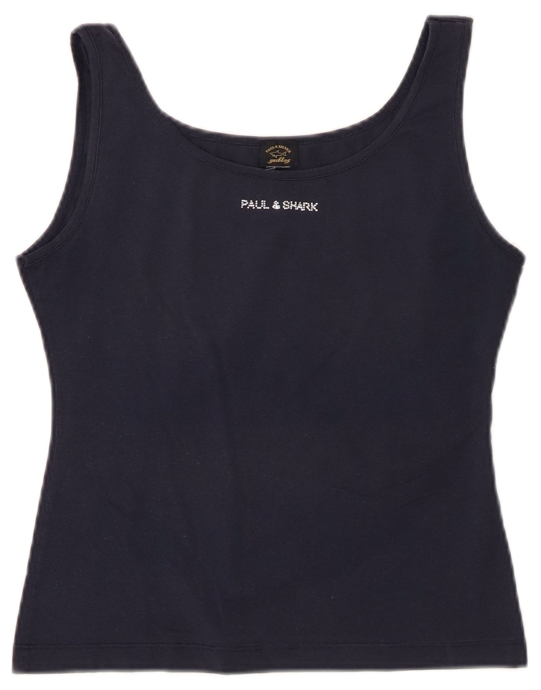 Paul & Shark Damen Crop Vest Top UK 12 Medium Marineblau