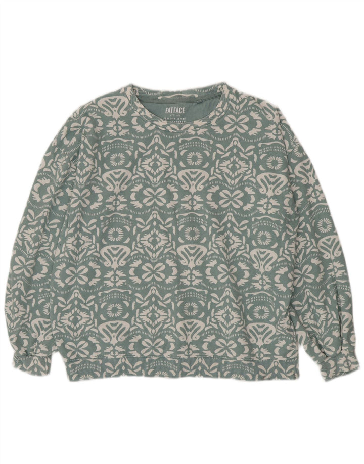 FAT FACE Damen-Sweatshirt in Übergröße, Gr. 40, Größe L, blau, Paisleymuster