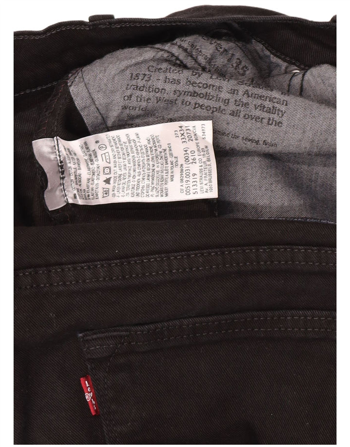 Levi's Herren 519 Slim Jeans W33 L30 schwarze Baumwolle