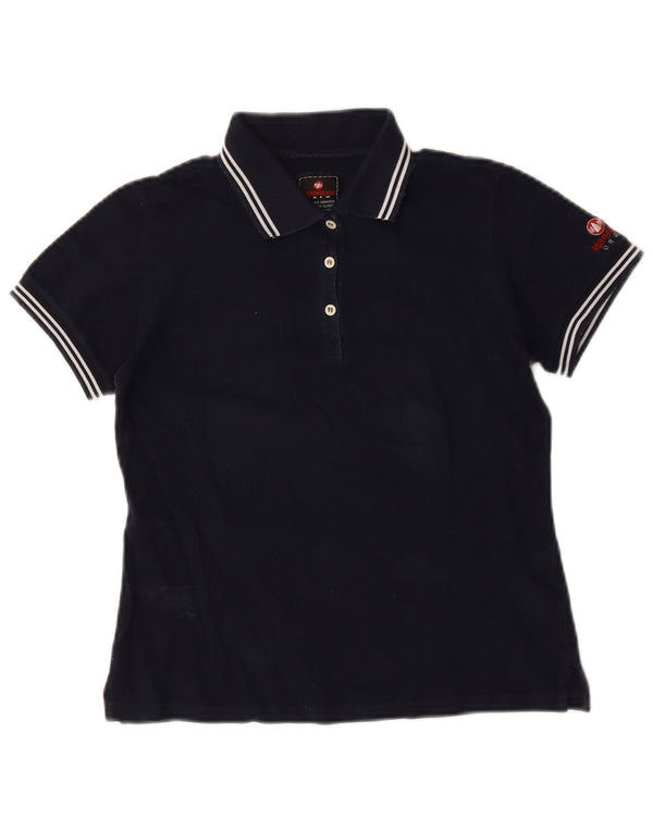 Murphy & Nye Damen Poloshirt UK 10 Small Marineblau Baumwolle