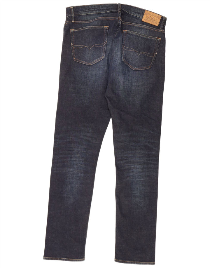 POLO RALPH LAUREN Herren Slim Jeans W33 L34 Marineblaue Baumwolle