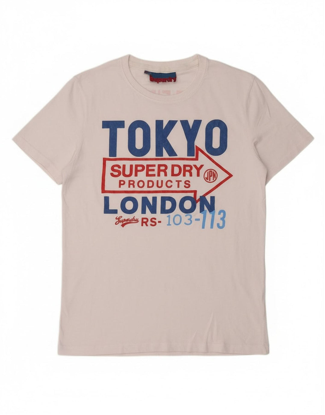 Superdry Herren Grafik-T-Shirt-Oberteil XL aus weißer Baumwolle