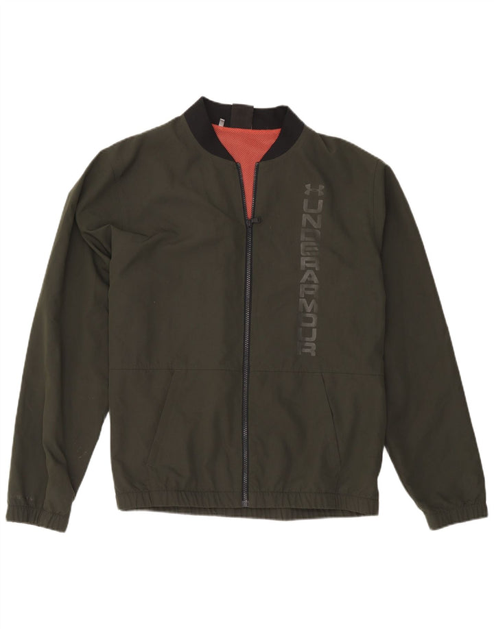 Under Armour Herren Bomberjacke mit Grafik, UK 40, Größe L, Khaki
