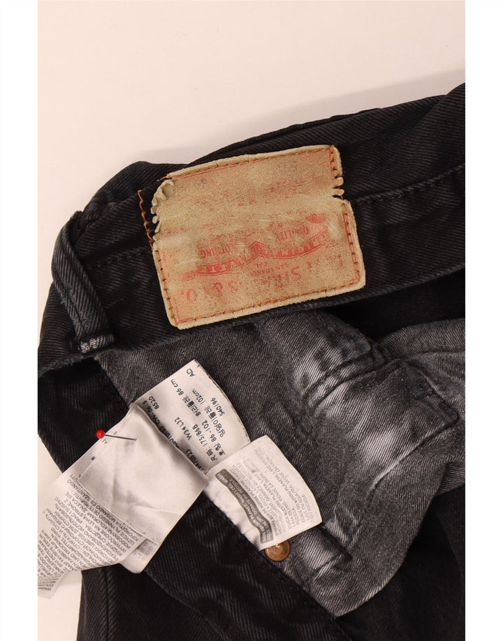 LEVI'S Herren Straight Jeans W34 L32 Schwarze Baumwolle
