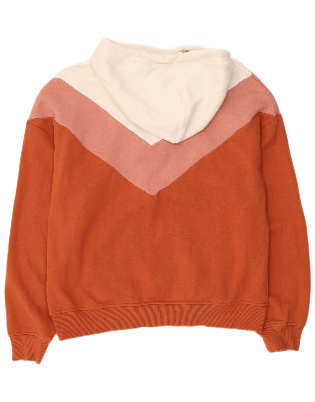 Roxy Damen-Kapuzenpullover mit Knopfkragen, UK 14, Mittelorange, Farbblock
