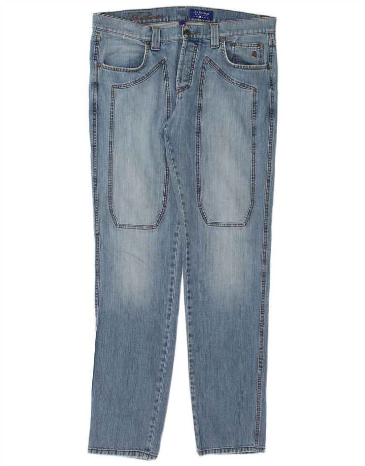 Jeckerson Herren Straight Jeans W36 L34 Blaue Baumwolle