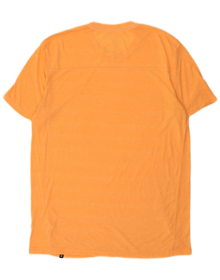 Hurley Premium Fit T-Shirt-Oberteil für Herren, groß, orangefarbenes Polyester