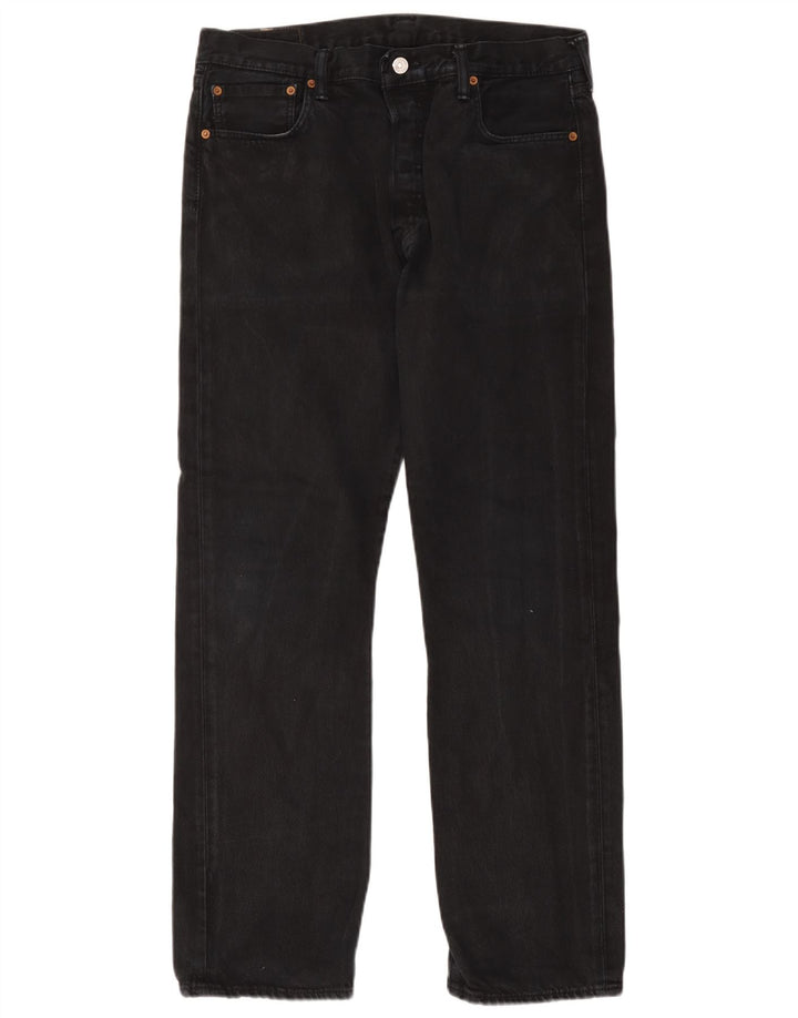 Levi's Herren 501 Straight Jeans W34 L32 Marineblaue Baumwolle