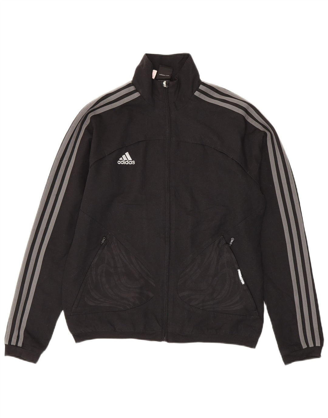 Adidas Jungen Predator Trainingsanzug Top Jacke 13-14 Jahre Schwarz Polyester
