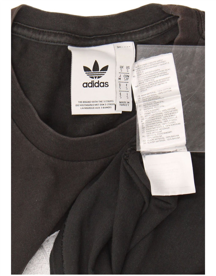 ADIDAS Mens Graphic T-Shirt Top Small Black Cotton