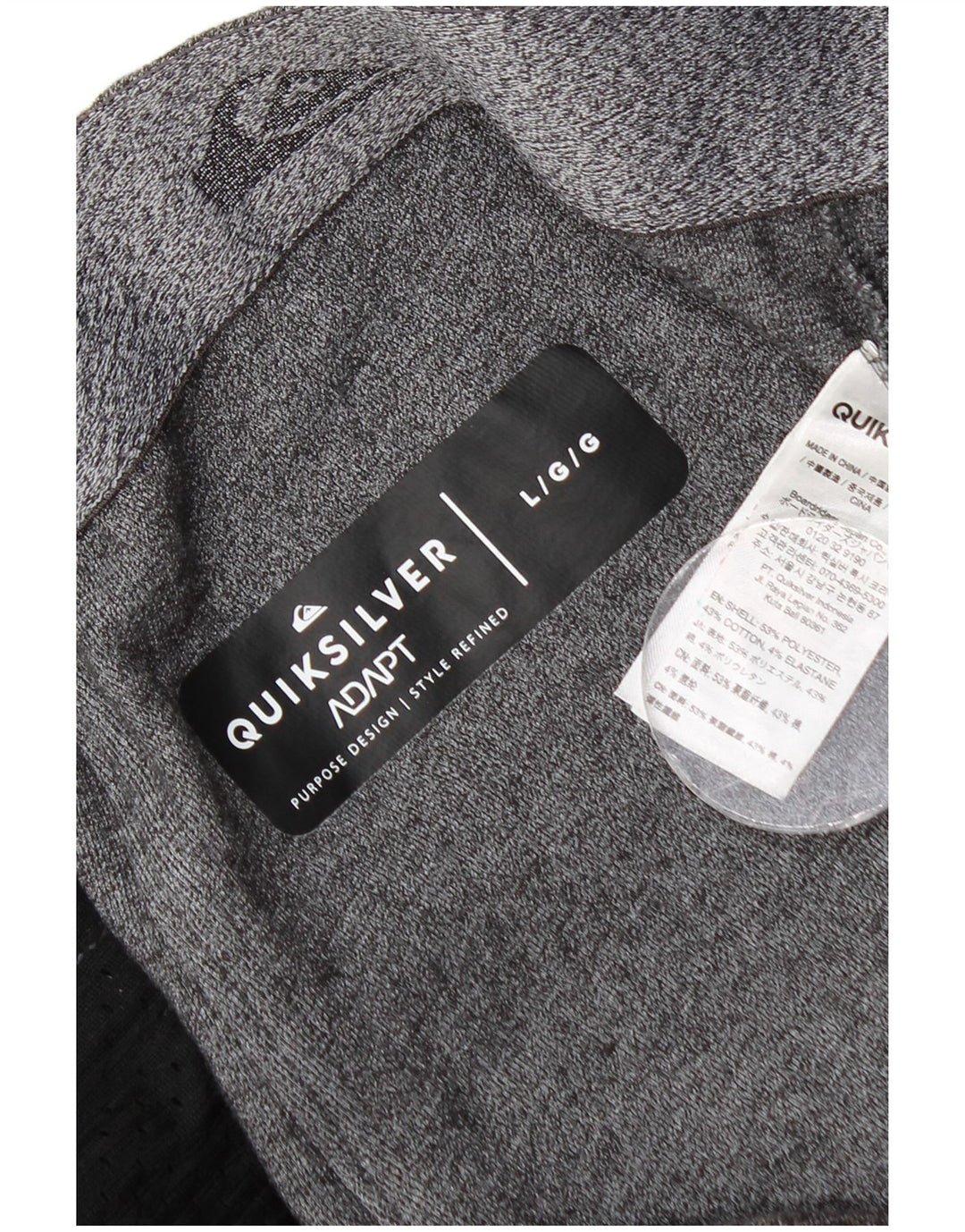 Quiksilver Herren-Trainingshose, großes grau meliertes Polyester